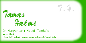 tamas halmi business card
